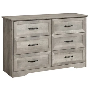 6 Drawers Dresser for Closet Living Room & Bedroom & Hallway Gray - Picture 1 of 9
