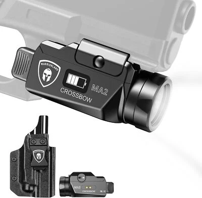 WARRIORLAND Universal Light with Glock 17/19 KYDEX Holster Combo, 800 Lumens Pistol Light