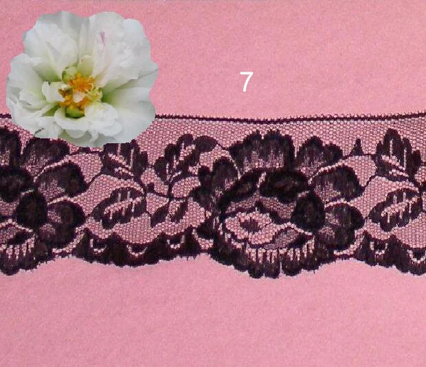 Borde de encaje negro surtido 4 - 14 yardas x 1" - 5" festoneado 04XA LIQUIDACIÓN Foto 1 de 1