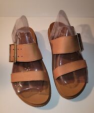 Sorel Womens Roaming Slide Size 9 Brown Leather Sandals New