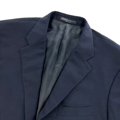 Blazer Ralph Lauren Para Hombre 100% Cachemira 2 Botones Azul Marino • Italia • 42 Largo Foto 1 de 4