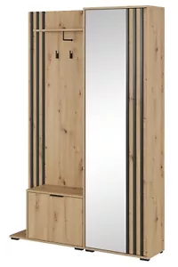 Garderobe NELLY Flurgarderobe Wandgarderobe Spiegel Komplett Set Kompakt Flur - Bild 1 von 27