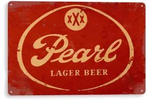 PEARL LAGER TIN SIGN 11X8 REPRODUCTION BEER ADVERTISEMENT BAR PUB GARAGE - Picture 1 of 1