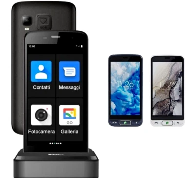 Smartphone Android 4g SAIET STS 502 senior phone smart per anziani sos dual sim - Immagine 1 di 3