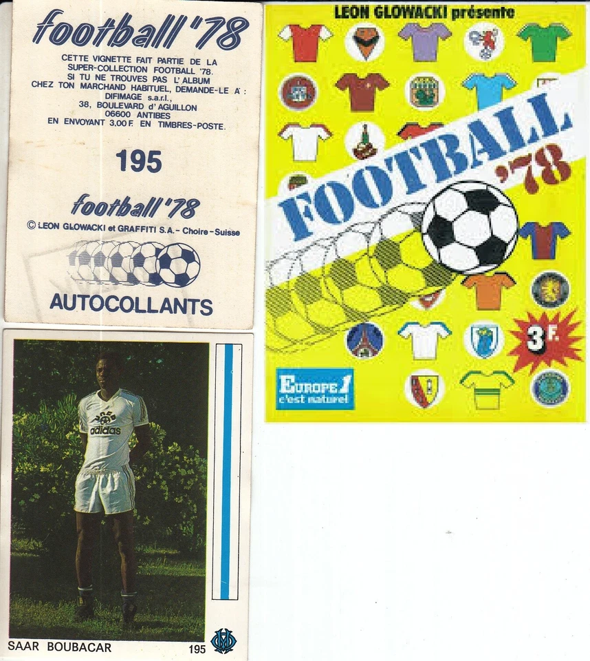 FOOTBALL'78 Ligue 1 1978 Glowacki no panini  1 sticker France - Photo 1/1