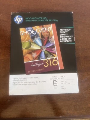 HP Inkjet Tri-Fold Brochure Paper Matte Finish 8.5" x 11"  100pcs New, Sealed - Image 1 of 4
