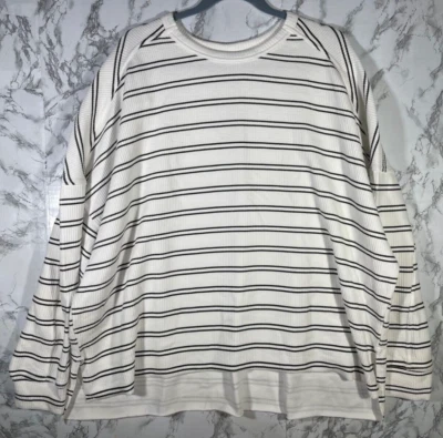 Maurices Striped Long Sleeve textured Crewneck Sweatshirt Size 2X - Image 1 of 4