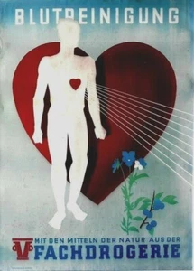 Original Vintage Poster NATURAL BLOOD PURIFICATION HEART 1942 - Bild 1 von 1