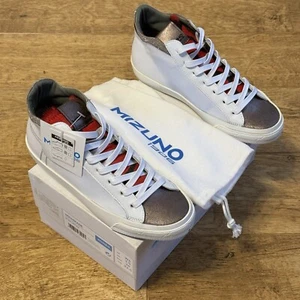 Mizuno Hoshikage Mid Top Leather Lace Up Trainers Sneakers UK 3.5 EU 36 White - Picture 1 of 24