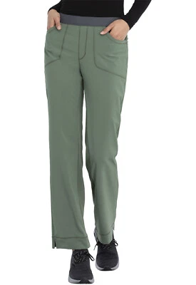 Olive Green Cherokee Scrubs Infinity Low Rise Slim Pull On Pant 1124A OLPS - Image 1 of 4