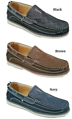 Mens Moccasins Driving Comfort Slip On Loafers Boat Shoes   - Image 1 of 3
