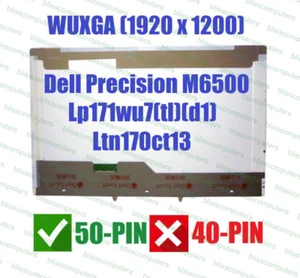 DELL PRECISION M6500 LP171WU7(TL)(D1) LAPTOP LED LCD Screen ULTRASHARP 17" WUXGA - Picture 1 of 6