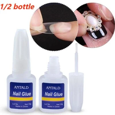 2PCS Nail Glue with Brush Adhesive Fast Drying for Acrylic False Nails Tip Art ↖ - Image 1 of 4