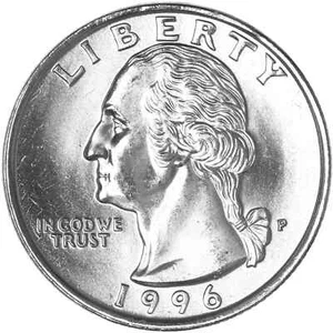 1996 P Washington Quarter Uncirculated US Mint - Picture 1 of 2