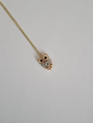 Ожерелье с золотой совой, ожерелье с маленькой совой, ожерелье с крошечной совой, повседневное ожерелье - Изображение 1 из 3