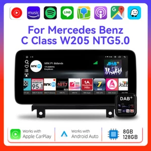 Android Autoradio Für Mercedes C klasse GLC W205 X253 Carplay DAB+ Touch Screen - Imagen 1 de 18