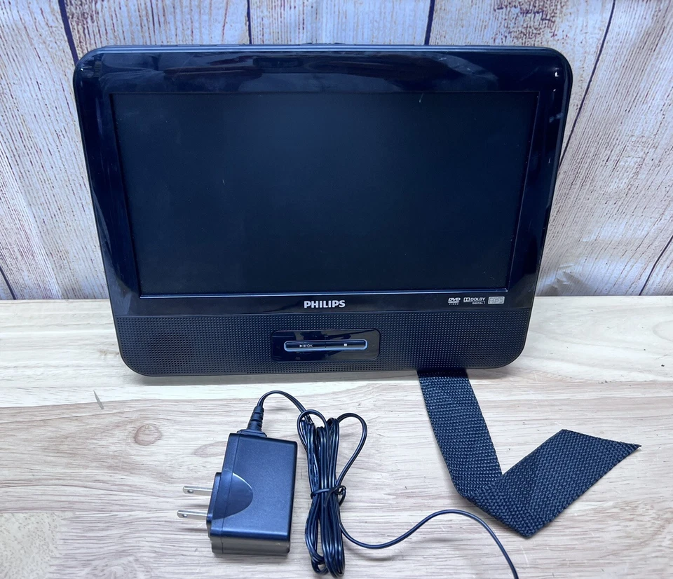 Reproductor de DVD portátil Phillips para coche PD9012/17 probado funciona alimentación de pared solo LEER Foto 1 de 4