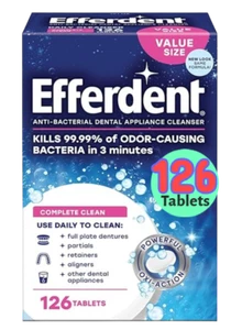 Limpiador y limpiador dental completo Efferdent - 126 tabletas - Imagen 1 de 15