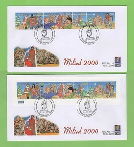 Malta 2000 Christmas set & m/s on two First Day Covers - Picture 1 of 1