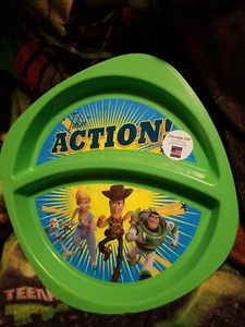 Toy Story Children's Divided Plate Buzz Woody Take Action USA NEW - Picture 1 of 2