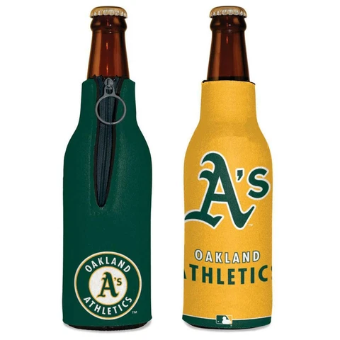 Oakland Athletics 12oz Two Sided Bottle Cooler [NEW] MLB Can Holder Foam Koozie Cover