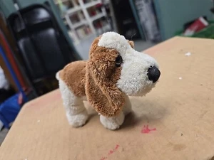 Russ Hush Puppies Plüschhund Hund Welpe Sitzsack Schlappohren braun creme  - Bild 1 von 14