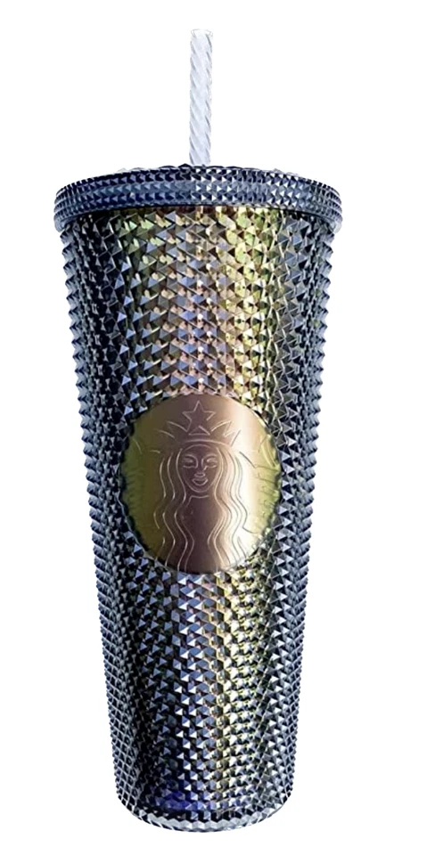 Fall 2020 Starbucks Studded Black Iridescent Tumbler 24oz Halloween