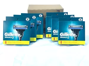 Gillette Mach 3 Razor Blade Refill 8 Cartridges Each Pack of 6 NIB 48 TOTAL - Picture 1 of 7