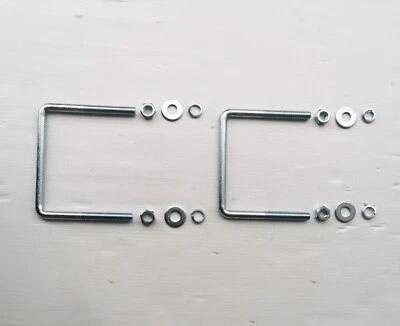 2 x U-Bolts 115mm x 125mm with Nuts Galvanized Trailer Box Boat Caravan - image 1 of 4