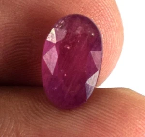 Natürlicher ovaler Mosambik roter Rubin 2,10 ct Edelstein zertifiziert B77756 Hochzeitsgeschenk - Bild 1 von 8