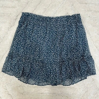 Lauren Conrad Mini Skirt XXL Pull On Chiffon Ditsy Floral Country Cottage NEW - Image 1 of 4