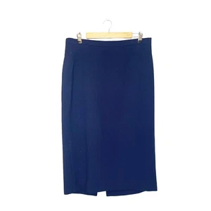 NEW L.K. Bennett Judi Skirt US 12 UK 16 Sloane Blue Straight Pencil Navy Classic - Picture 1 of 8