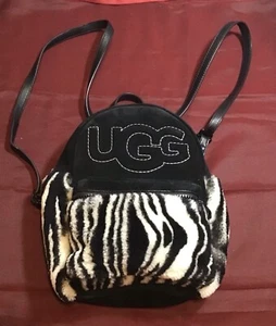 UGG Mini Sheepskin Zebra Backback. Purse. Handbag - Picture 1 of 7