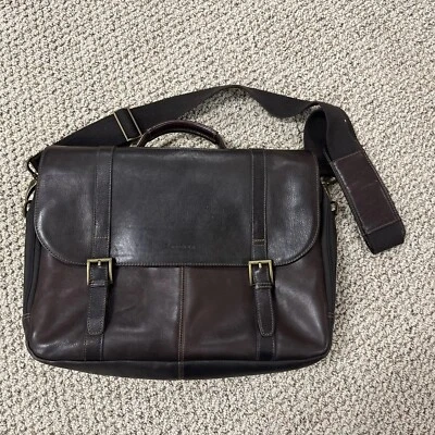 Samsonite Bolso de Hombro Mensajero de Cuero Marrón para Laptop Envejecido Foto 1 de 4