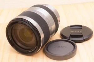 W/Caps Sony SEL18200 18-200mm F3.5-6.3 OSS E-mount Manual Zoom Lens Silver FS - Picture 1 of 7