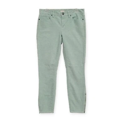 J. Pantalones de mezclilla de pana Crew Toothpick talla 28 ajustados verde menta pastel  Foto 1 de 4
