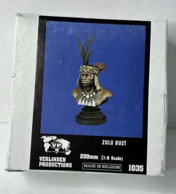 VERLINDEN 200MM 1/9 ZULU WARRIOR RESIN BUST ANGLO ZULU WAR 1879 #1035 NIB - Image 1 of 3