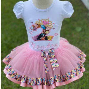 Birthday Princess tutu set custom/emboidery princess outfit for girl - Picture 1 of 4