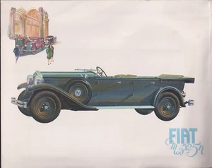 Automobile FIAT 525 -1929- Plaquette publicitaire dépliante en 3 volets - Bild 1 von 5