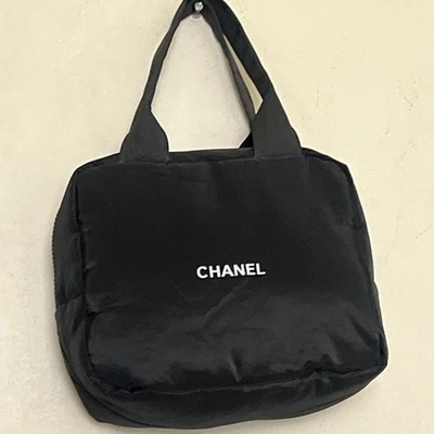¡Nuevo! CHANEL MINI BOSTON BOLSA COSMÉTICA BOLSO CLUTCH MAQUILLAJE CON ASA ~ NEGRO  Foto 1 de 3