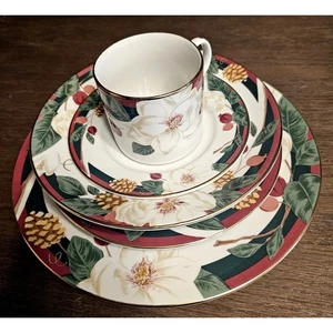 (2) CONJUNTOS TIENSHAN MAGNOLIA FINA CHINA 5 PIEZAS AJUSTE DE LUGAR - Imagen 1 de 8
