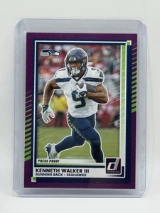 2025 Donruss Purple Press Proof Kenneth Walker III - Picture 1 of 2