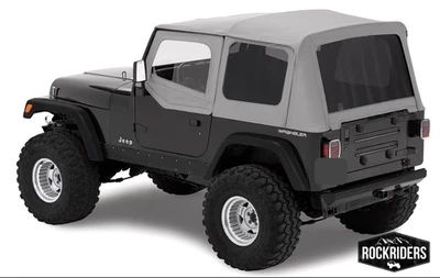 Серый сменный мягкий верх с пятью окнами для Jeep Wrangler YJ 1988-1995 годов выпуска - Изображение 1 из 4