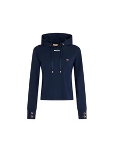 Felpa Liu Jo da donna, in viscosa, colore blu, codice TA5040 JS182. - Imagen 1 de 4