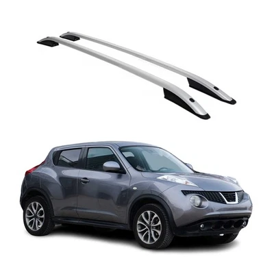 Baca de techo rieles laterales para Nissan Juke 2011-2017 gris aluminio 2 piezas Foto 1 de 4