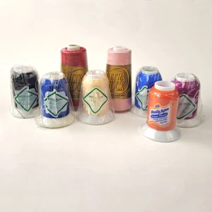 8 SPOOLS SEWING THREAD:  SERGER ULTRA LOCK, WOOLLY NYLON   LF - Picture 1 of 4