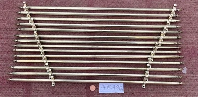 14 Antique Brass Stair rods 28 brackets Polished 79cm c1900 immaculate polished - Image 1 of 4