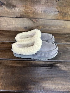 UGG Grove grau Wildleder Lammfell gefütterte Hausschuhe Damengröße 11 - Bild 1 von 11
