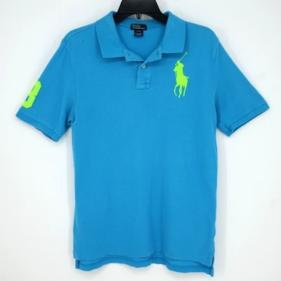 Polo Ralph Lauren Polo Niños XL 18 20 Big Pony Azul Verde Bordado Foto 1 de 4
