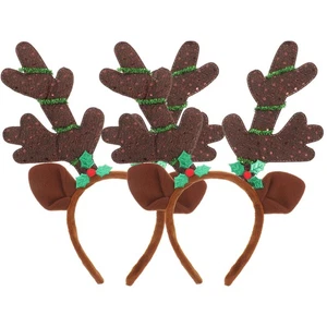 2pcs Creative Hair Hoops Party Photo Props Christmas Long Antler Headdress - Imagen 1 de 12